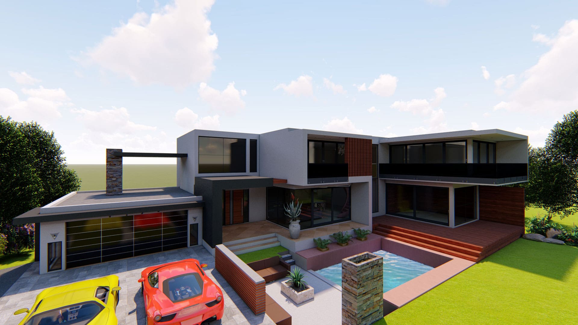 Modern double storey double garage
