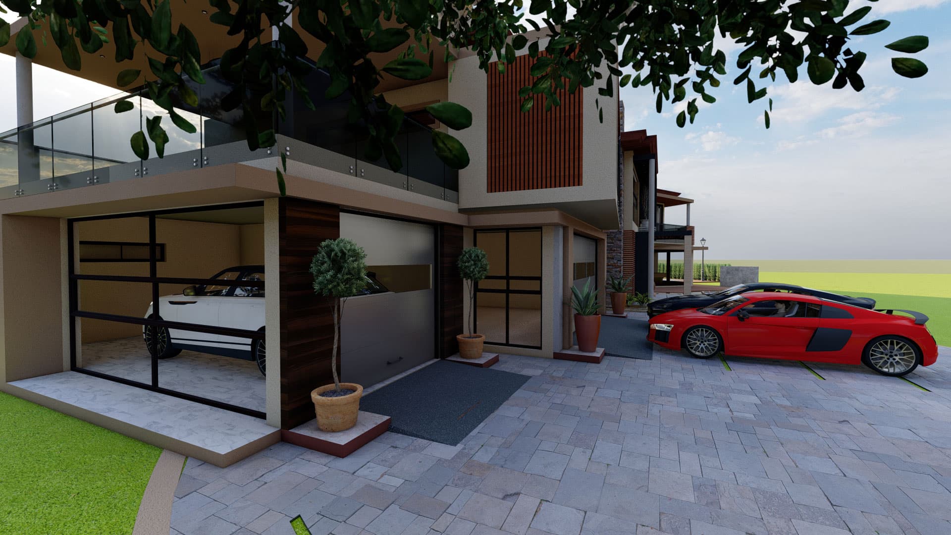 Modern mansion Double garage