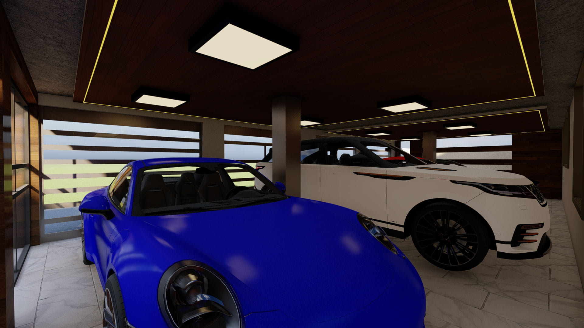 Quadruple garage
