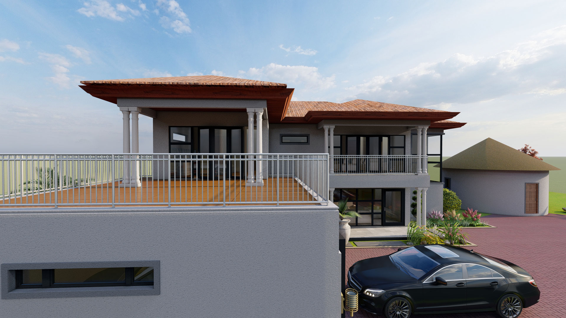 Front view with top deck